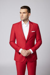COSTUM CASUAL ROȘU MICHAEL SINGLE BREASTED